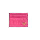 Hot Pink Python Logo Card Holder - Six Card Slot--Flash Sale