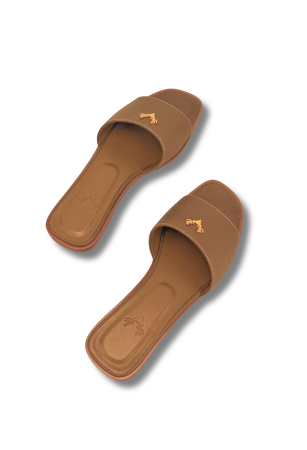 Leather Flat Sandals--Preorder