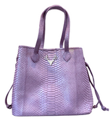 Lilac Metallic Python Liz Traveler Tote--Sale