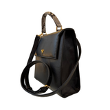 Jessica Large Leather and Python Top Handle--Sale