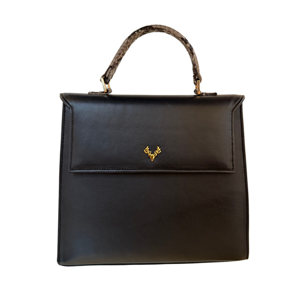 Jessica Large Leather and Python Top Handle--Sale