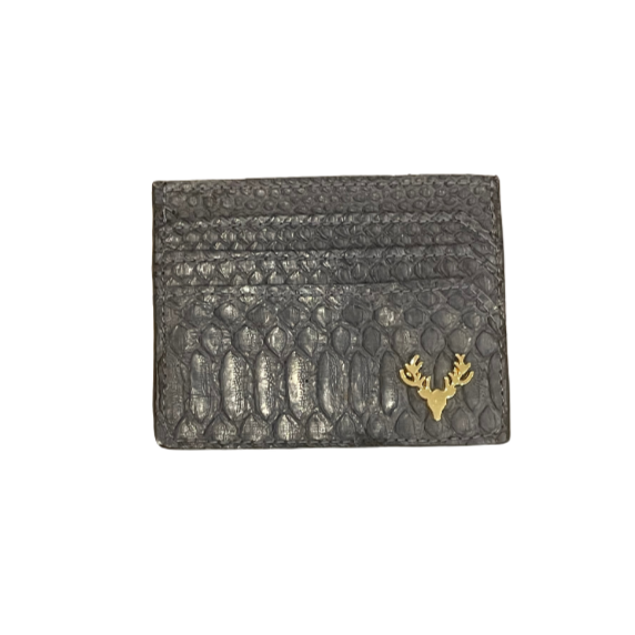 Navy Python Logo Card Holder - Six Card Slot--Flash Sale
