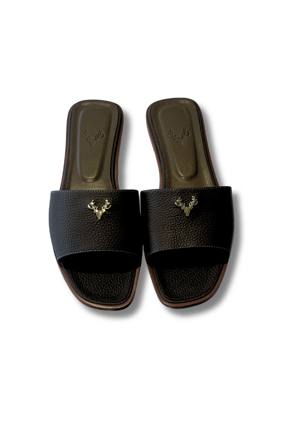 Leather Flat Sandals--Preorder