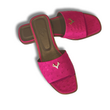 Ostrich Flat Sandals--Preorder