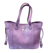 Lilac Metallic Python Liz Traveler Tote--Sale