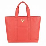 Coral Leather Large Riomar Tote--Preorder + Save