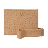 Ostrich Carrie Convertible Clutch-In Stock Colors