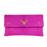 Python Foldover Clutch--In Stock Colors