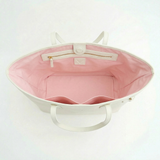 White Leather Liz Tote--Preorder + Save