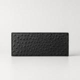 The Slim Clutch: Ostrich Embossed