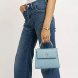 Jessica Mini Ostrich Top Handle--In Stock Colors