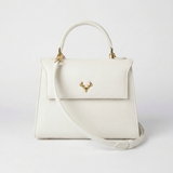 White Jessica Mini Leather Top Handle-Preorder + Save