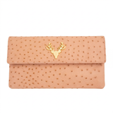 Foldover Clutch Ostrich--Special Order