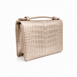The Top Handle: Crocodile Embossed