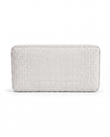 The Box Clutch: Crocodile Embossed