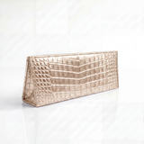 The Slim Clutch: Crocodile Embossed