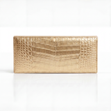 The Slim Clutch: Crocodile Embossed