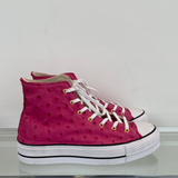 Hot Pink Ostrich Chuck Taylors Size 9.5 Women's--Amy's Closet #28