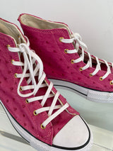 Hot Pink Ostrich Chuck Taylors Size 9.5 Women's--Amy's Closet #28