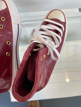 Burgundy Alligator Chuck Taylors Size Women's 6.5--Amy's Closet #47