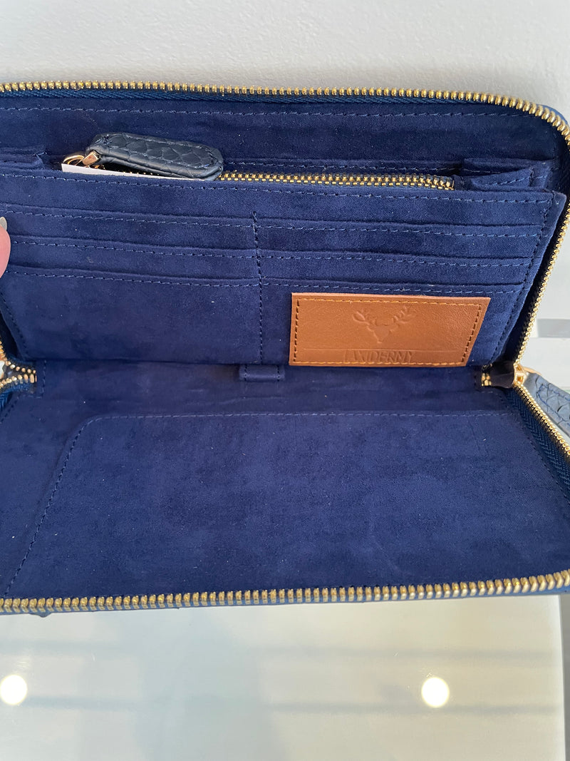 Navy Python Maggie Medium Wallet--Amy's Closet #40