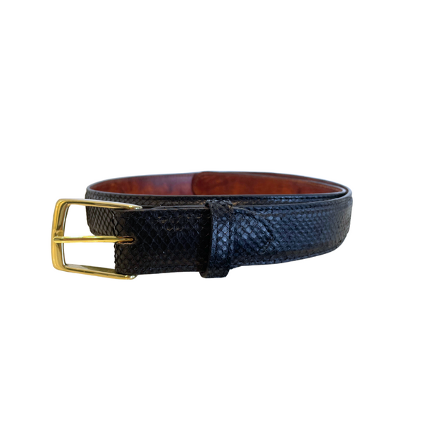 Black Python Belt Size Medium--Final Sale