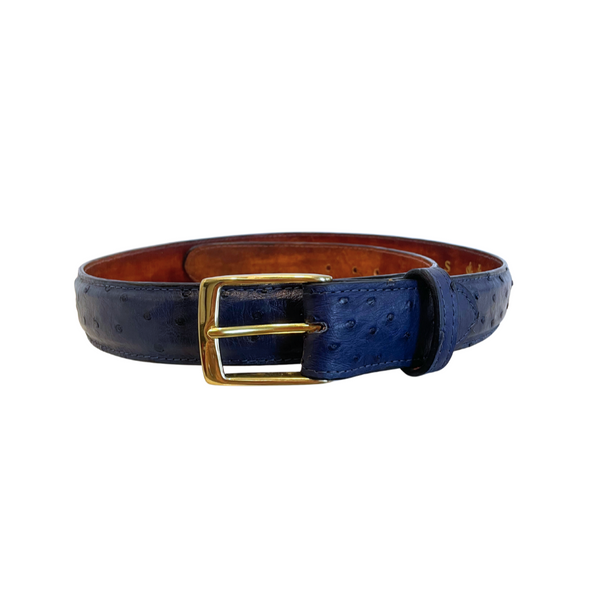 Navy Ostrich Belt Size Small--Final Sale