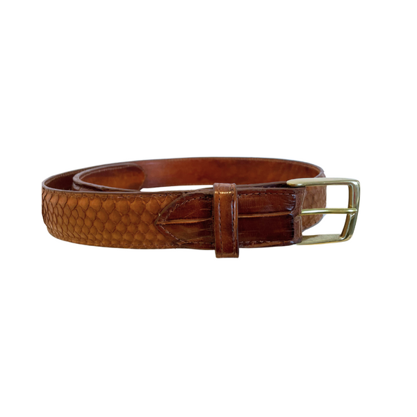 Cognac Python and Alligator Belt Size XS--Final Sale