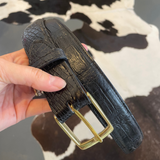 Black Alligator Belt Size Large--Final Sale