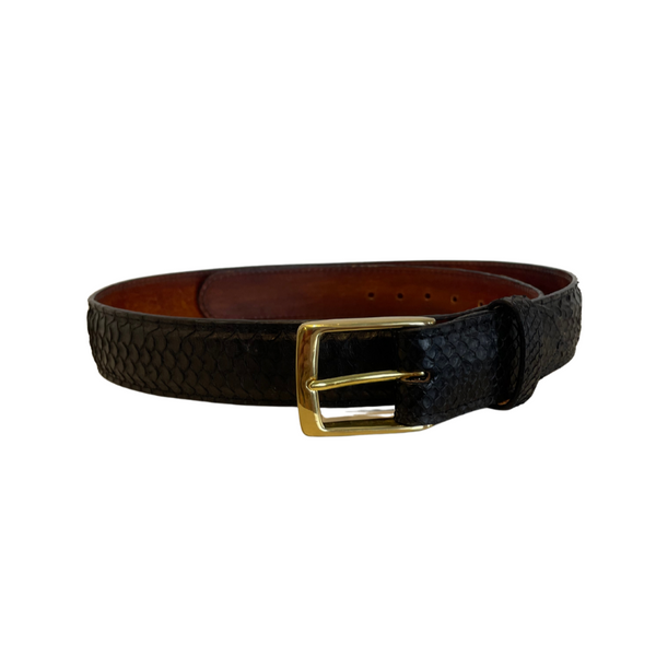 Black Python Belt Size Small--Final Sale