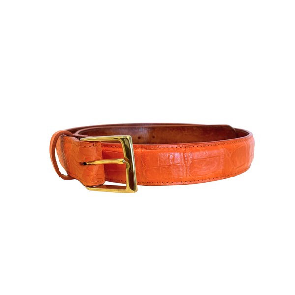Orange Alligator Belt Size XS--Final Sale