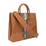 Leather and Python Amy Tote
