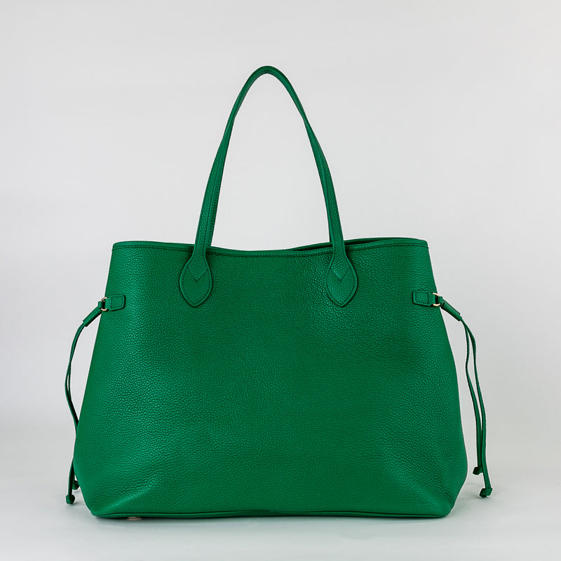 Kelly Green Leather Liz Tote--Preorder Delivery 4/30