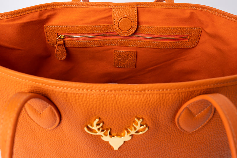 Orange Leather Liz Tote--Amy's Favorites