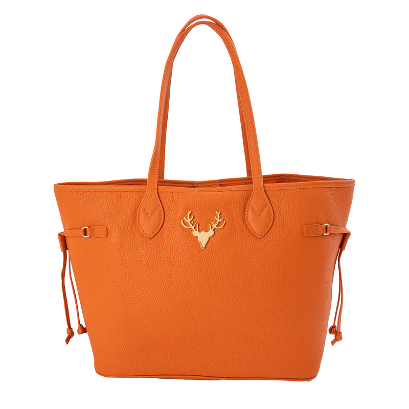 Orange Leather Liz Tote--Amy's Favorites