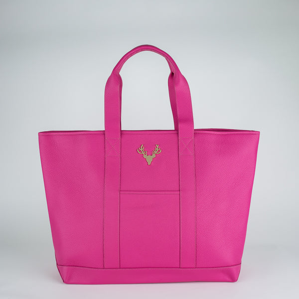 Hot Pink Leather Large Riomar Tote--Black Friday Sale