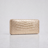 The Box Clutch: Crocodile Embossed