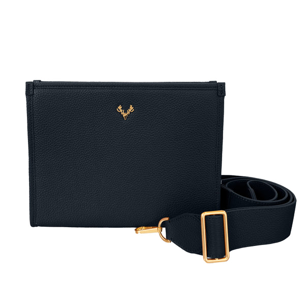 Black Leather Carrie Convertible Clutch--Amy's Picks