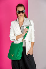 Kelly Green Leather Sayre Sling--Preorder 4/30 Delivery