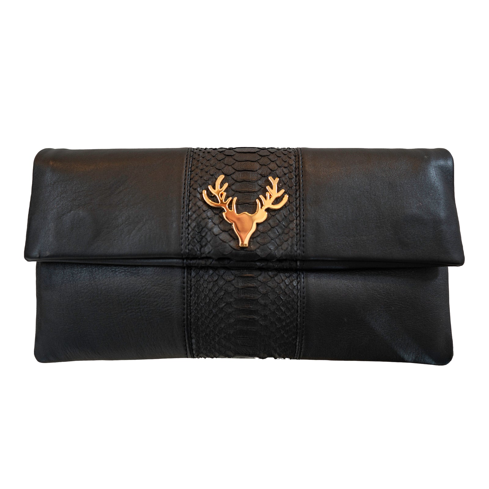 Leather and Python Foldover Clutch--Special Order Colors – Taxidermy