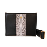 Carrie Convertible Clutch Leather and Python--Final Sale
