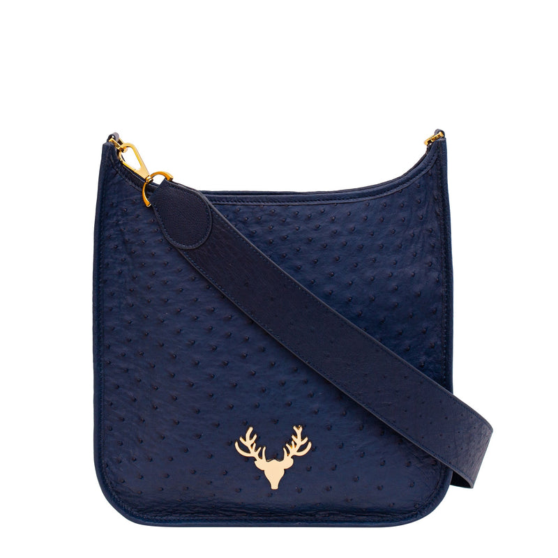 Navy Ostrich Sayre Sling--Last One!