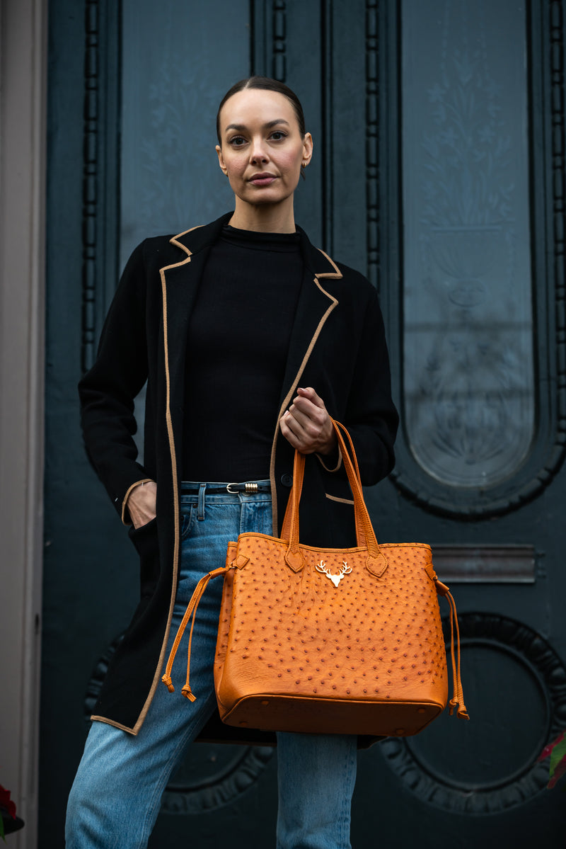 Medium Liz Tote Ostrich--Special Order Colors