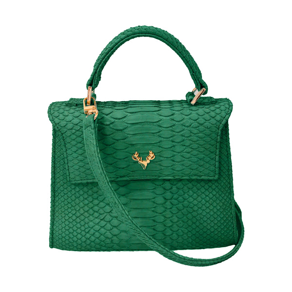 Jessica Mini Python Top Handle
