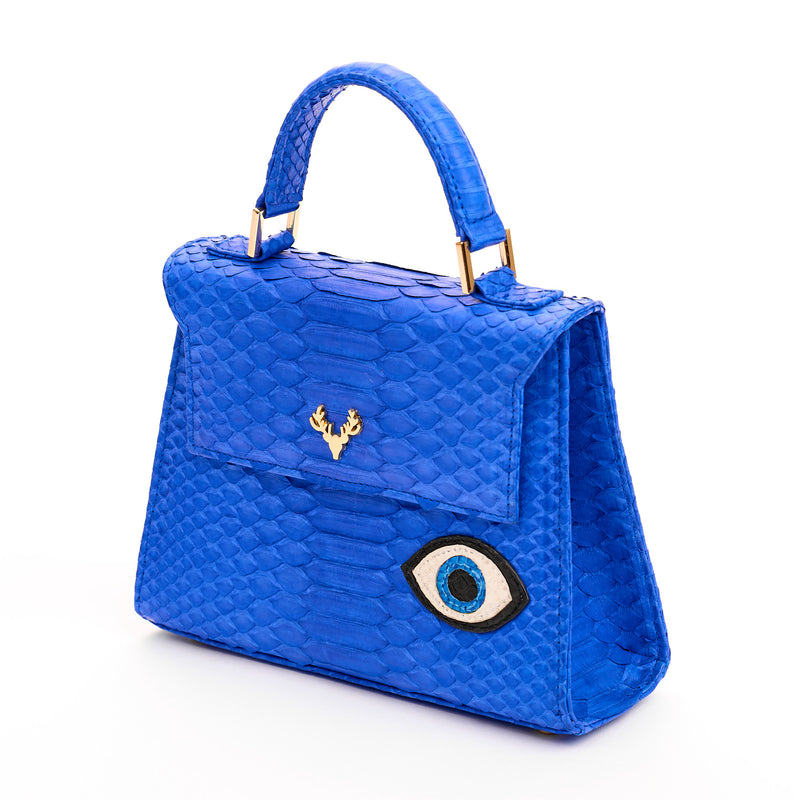 Jessica Mini Python Top Handle