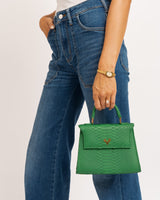Jessica Mini Python Top Handle