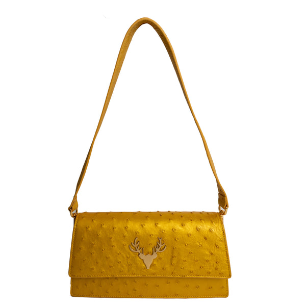 Ri Clutch Gold Ostrich--Final Sale