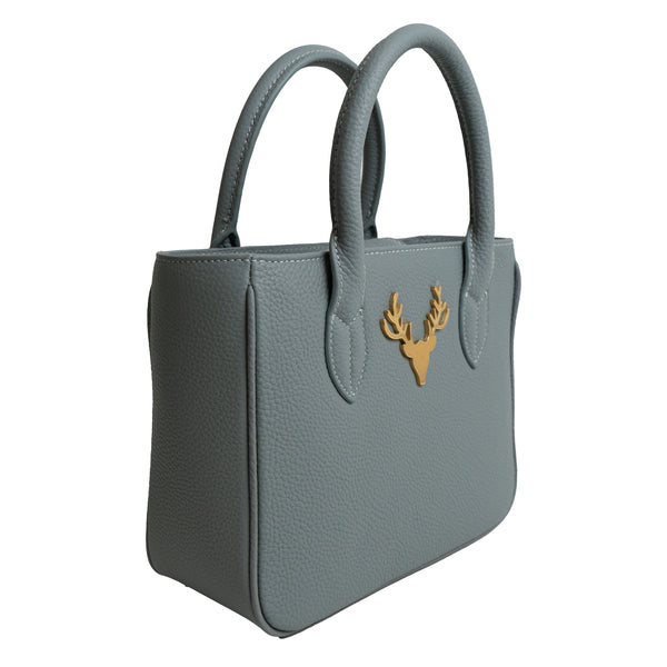 Grey Blue Leather Micro Mackie Tote--Amy's Favorites