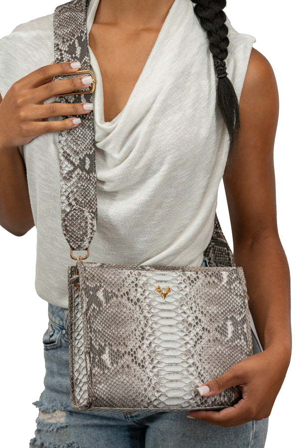 Python Carrie Convertible Clutch-In Stock Colors