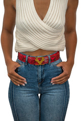 Red Python Logo Belt Size XS **